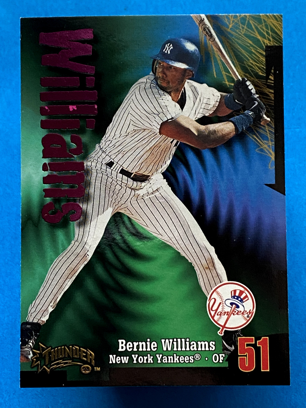 Bernie Williams 1998 Skybox Circa Thunder #51 New York Yankees