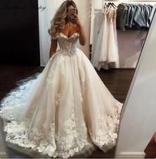 Vintage Off the Shoulder Wedding Dresses Lace Appliques A Line Bridal Gowns