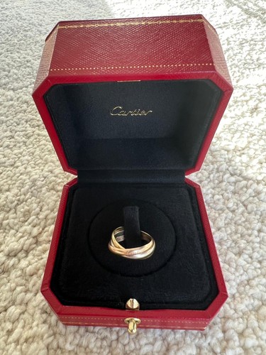 CARTIER | Trinity Ring | Small | Size 51 | White, rose, yellow gold | Authentic - Picture 3 of 6
