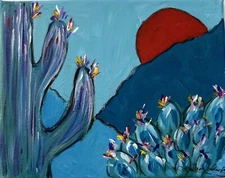 Turquoise Desert Original Acrylic Painting