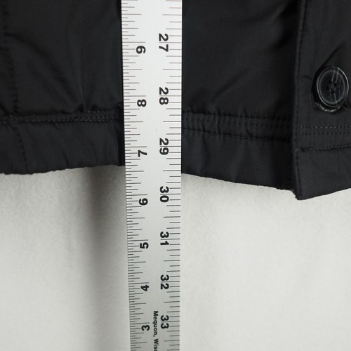 Tumi Quilted Puffer Jacket Mens Medium Black Insulated Fill T-Tech Zip ButtonTum - Picture 8 of 16