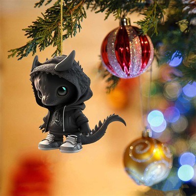 Cartoon Dragon Statue Ornaments Acrylic Pendant Holiday Decoration Car Penda*H,