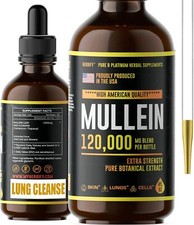 Herbify Mullein Leaf And Flower Extract Tincture 4 Fl Oz Lung Support Supplement