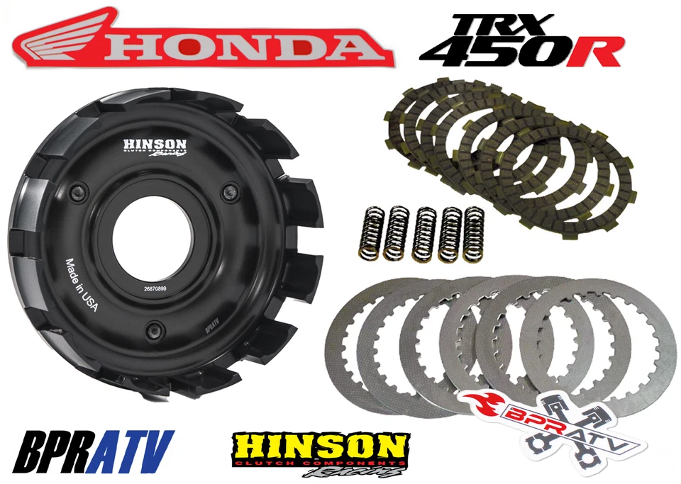 Fibras de cesta de billet embrague de alta resistencia Honda TRX450R TRX 450R TRX450ER Hinson Foto 2 de 4
