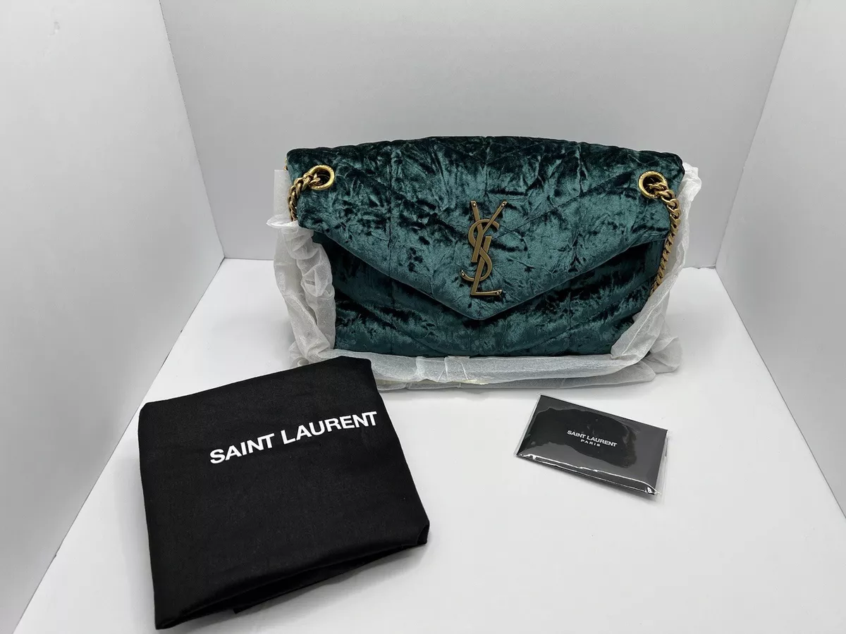 Saint Laurent Small Loulou Chain Bag in Grey