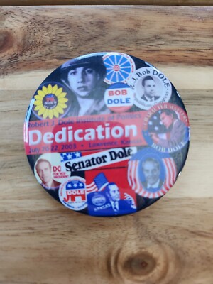 Vintage Bob Dole Republican Presidential Senator Candidate Campaign Pin Button