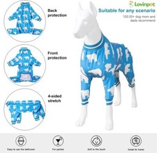 LovinPet Large Dog Pajamas Insulating Knit Allergy Friendly Night for Large Dogs