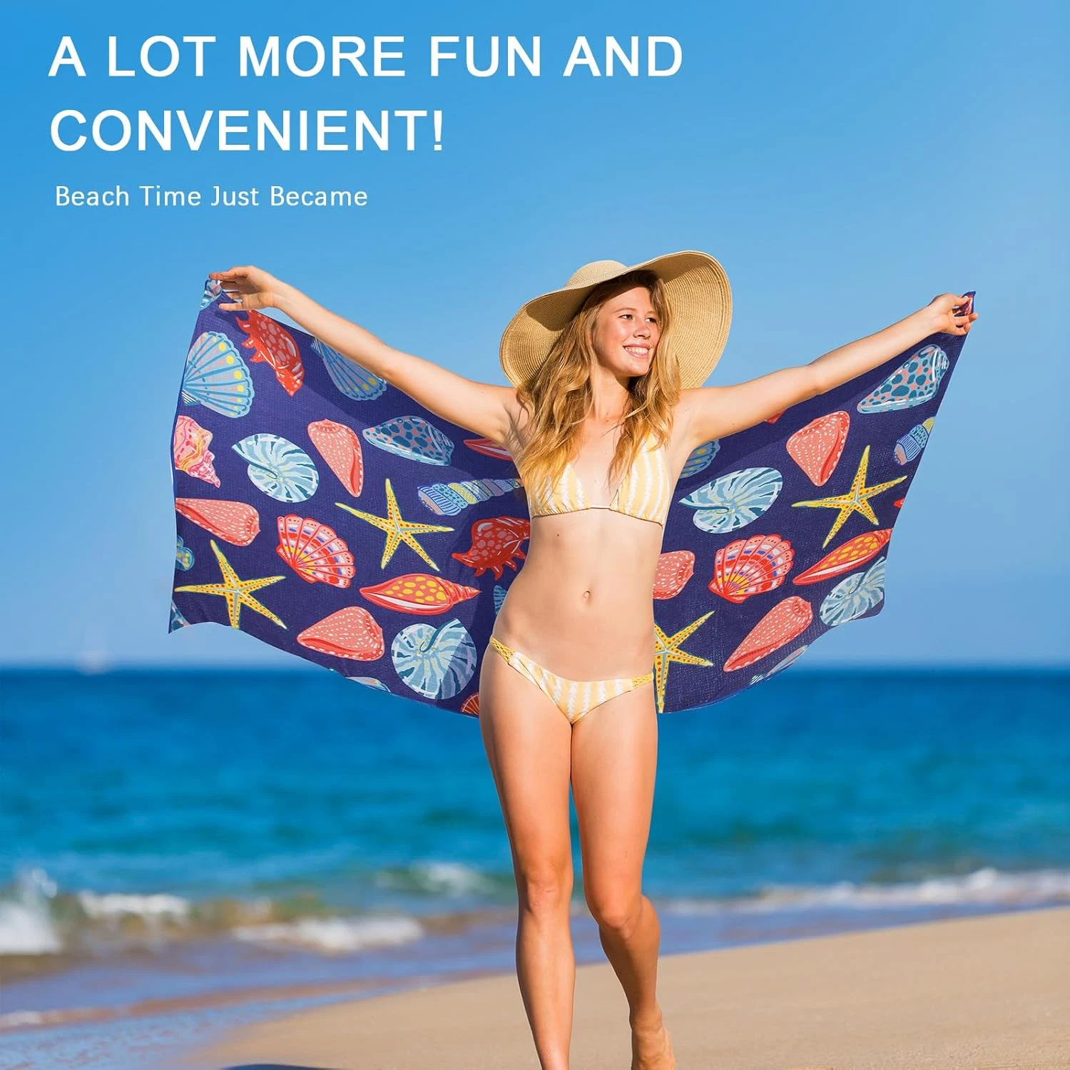 Microfiber Waffle Beach Towels,Ultra Soft and Sand Free Beach Essentials,High Ab