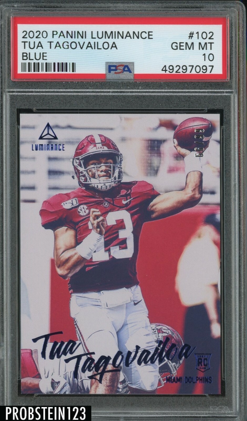 Tua Tagovailoa Panini Luminance #102 Blue