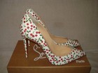 100%AUTH NEW WOMEN LOUBOUTIN PIGALLE FOLLIES 100 CAVIAR CERISE PUMP/HEEL US 10.5 — photo 6