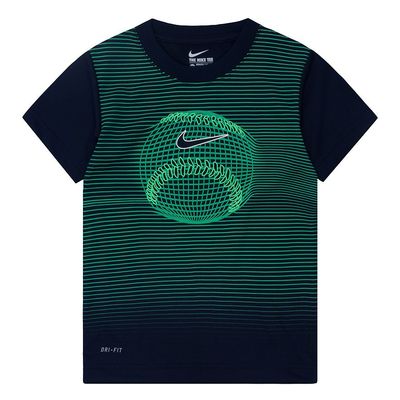 NIKE Boy's Dri-FIT Sport Ball Blueprint Performance SS Tee * OBSIDIAN - 6 * NWT