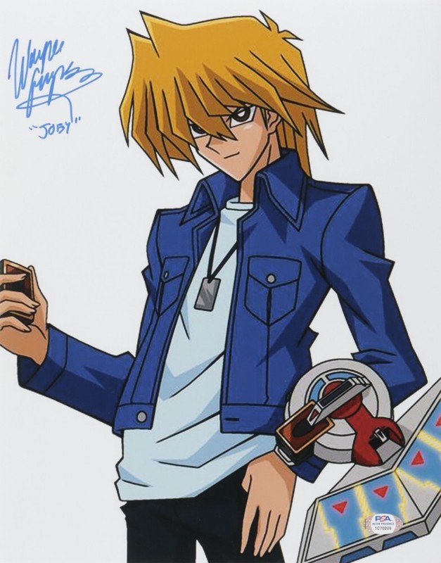 Wayne Grayson Signed Yu-Gi-Oh! Duel Monsters 11x14 Photo Inscribed Joey PSA E19
