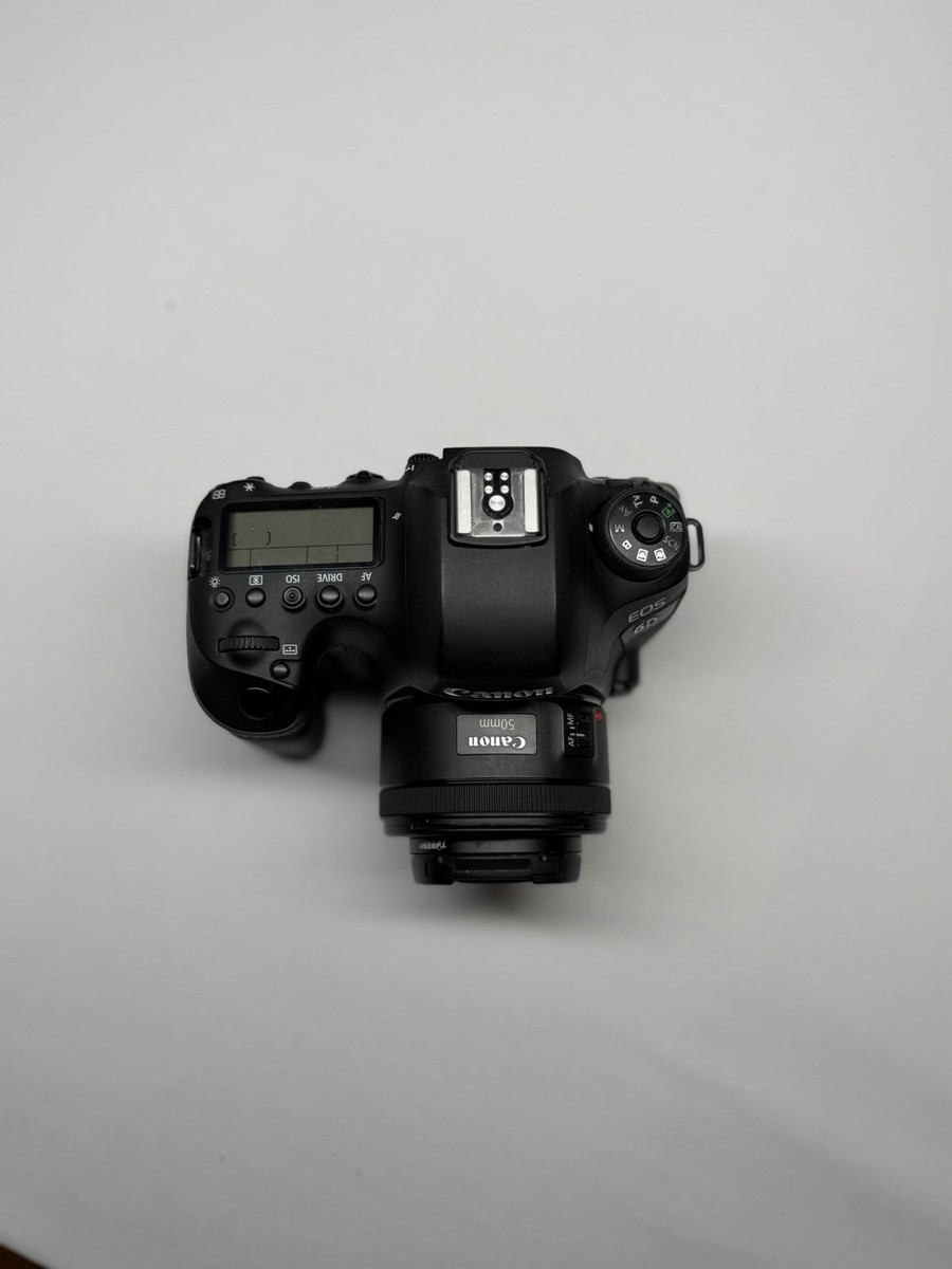 Canon EOS 6D Mark II DSLR Camera + 50mm f/1.8 Lens + 3 Batteries