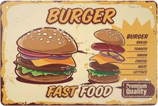 n Signs Vintage Kitchen Restaurant Cafe Wall Decoration Art Tin Sign 12x8 Inches