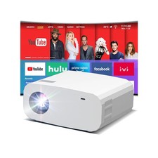 Mini Projector with WiFi and Bluetooth, 1080P Supported Smart Projector with ...