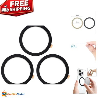 Enhance Magnetic Grip with 3-Pack Universal Metal Ring Stickers for Smartphones