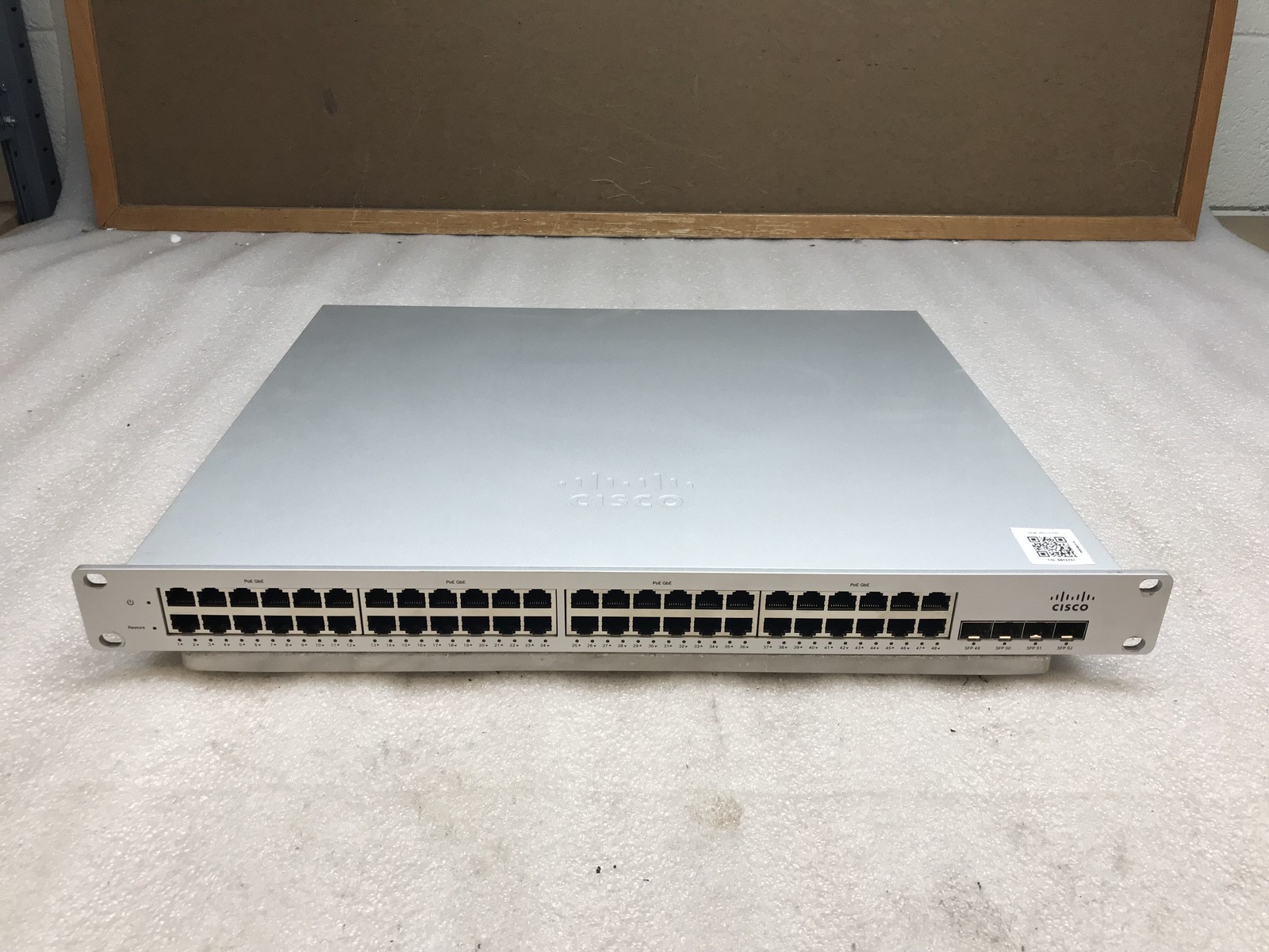 Cisco Meraki MS220-48FP-HW Cloud-Managed 48-Port PoE Gigabit Switch UNCLAIMED
