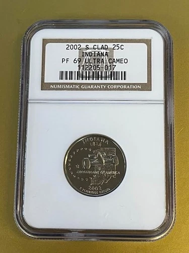 2002-S Indiana State Quarter - NGC PF69 ULTRA CAMEO
