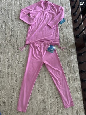 NWT Coolibar Girls Swim Shirt Pants Sz  Large Sun Protection Swim Long Sleeve
