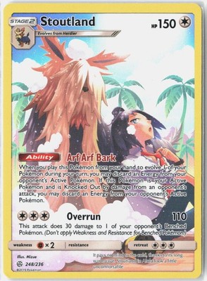 Stoutland (Secret) - #248/236 SM - Cosmic Eclipse Holo NM