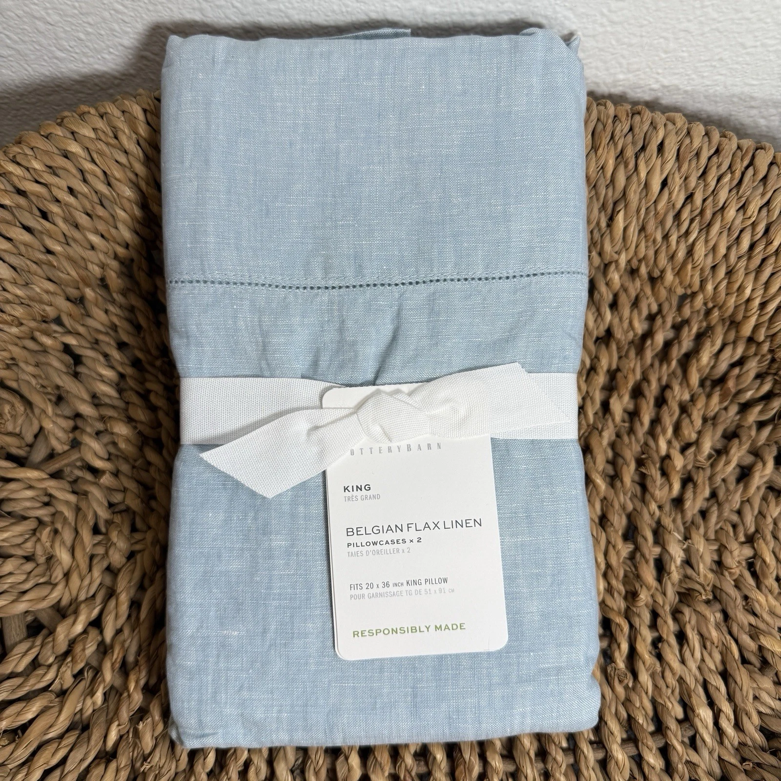 Pottery Barn Belgian Flax Linen Pillowcases