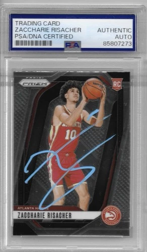 2024-25 Panini Prizm Zaccharie Risacher #265 Signed PSA DNA Slabbed Autograph RC