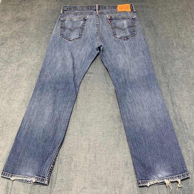 Levi's 559 Jeans Mens 33x30 Blue Denim Frayed Hem Comfort Relaxed