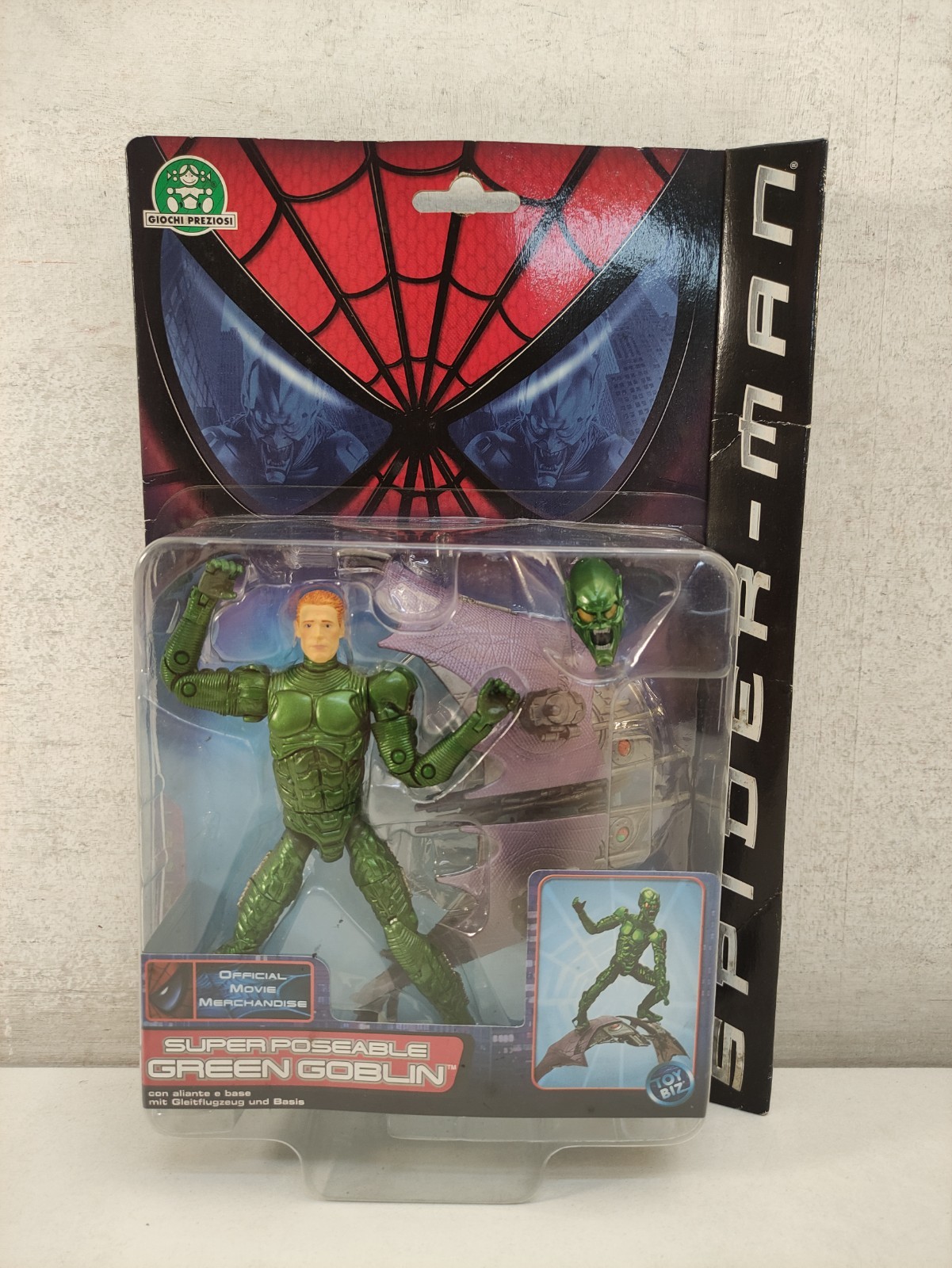 Super Posable Green Goblin Spider-Man Series 3 Toy Biz Marvel Sigillato-F37