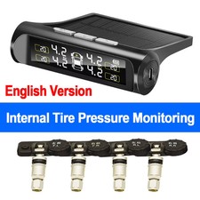 Tpms Tyre Pressure Monitoring System Solar Power Lcd Display With 4