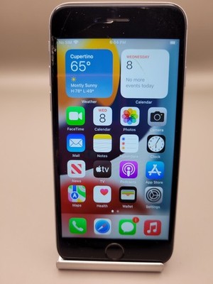 Apple iPhone 6s 32GB Silber (A1688) - gesprungenes Display - für Ersatzteile / Ersatzteile