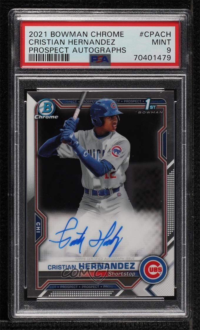 2021 Bowman Chrome Prospect Cristian Hernandez #CPA-CH Auto 0o4v