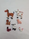 Vintage Fisher Price 1980s  Farm Animals Lot Of 7 w/ For Playset #117 Or #915