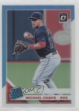 2019 Donruss Optic Rated Rookies Carolina Blue & White Prizm Michael Chavis 0o6v