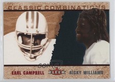 2002 Fleer Tradition Retail Earl Campbell Ricky Williams #18CC HOF 0q3