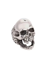 Seven Seas Pirates Gaping Eyes and Worm Holes Skull Ring Stainless Steel Band