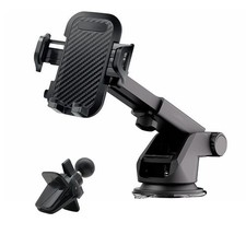 Support smartphone  pour grille d'aération et ventouse avec bras extensible - C