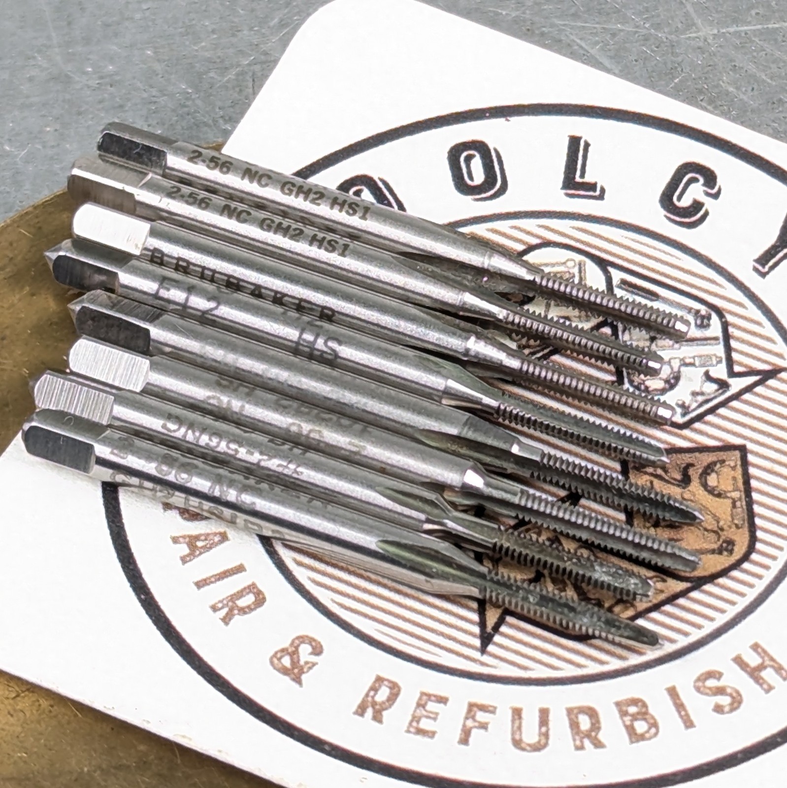 9 Taps 2-56 Sharp! HSS 3-Flute Taper Plug Bottom Brubaker GTD Machinist Tool{915