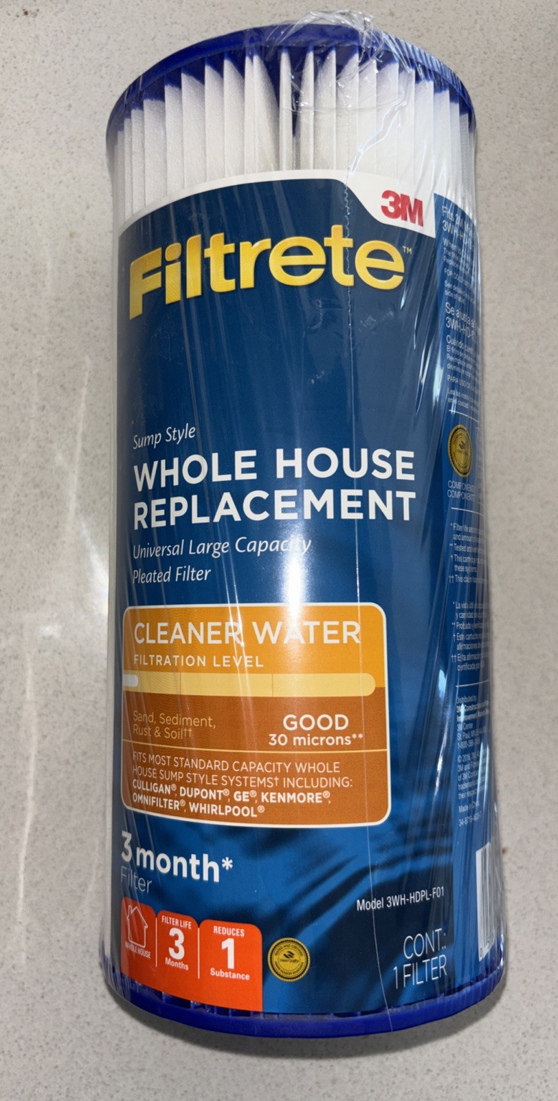 3M Filtrete Large Capacity Whole House Replacement Water Fil