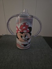 Multicolor pink girl Sippy Cup with Handles, Standard Sippy Spout