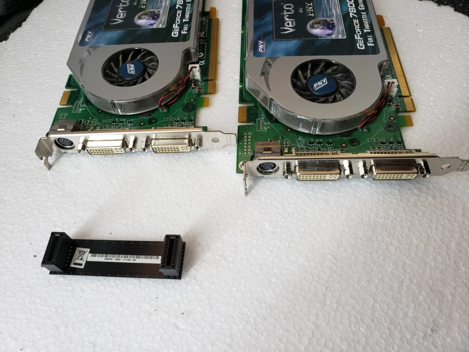 Lot of 2x NVidia GeForce 7800 GT PCIe 256MB GDDR3 Graphics Video Card GPU (GF... - Image 2 of 4