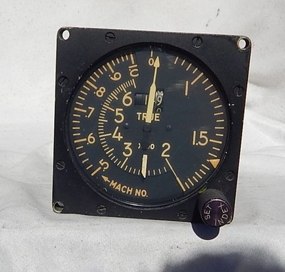 USAF Convair F-102 Delta Dagger Jet Fighter ME-1 Airspeed Mach Instrument Gauge