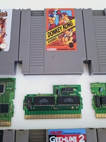 Lot Of 6 Nintendo NES Games W/ Replacement Labels; Castlevania III, Donkey Kong