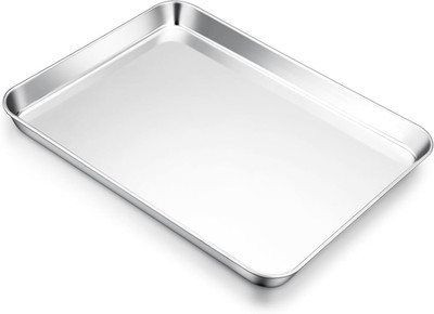 E-Far Cookie Sheet for Baking, 18 X13  Stainless Steel Baking Sheet Pan for Oven