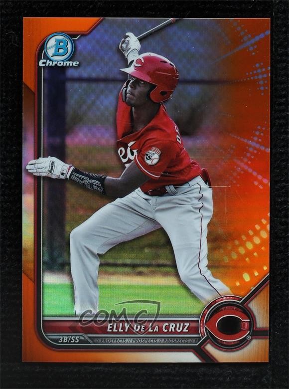 2022 Bowman Chrome Prospects Orange Refractor 2/25 Elly De La Cruz #BCP-224