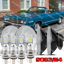 4x For Mercury Cougar 67-1976 Monterey Comet 5.75 Round Led Headlights Hilo A