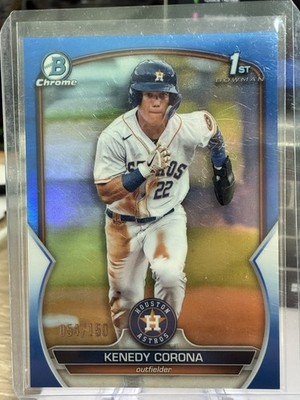 2023 Bowman Chrome Prospects Kenedy Corona 1st Blue /150 Bcp-148