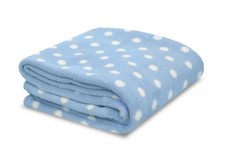 Plush Toddler Blanket, Blue Dot