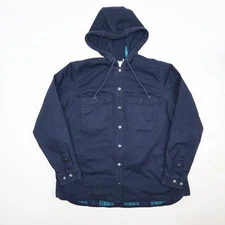 Duluth Trading Co Womens Shirt Jac Sz XL Blue Jacket Duluth Flex Fire Hose Lined