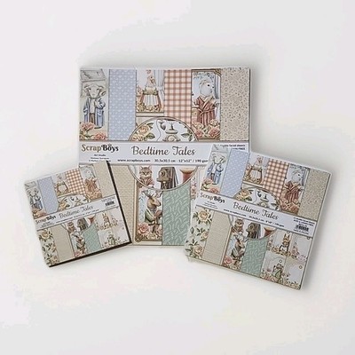 Scrap Boys Art Studio Bedtime Tales 12x12, 8x8,6x6 Paper Pads Acid & Lignin Free