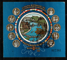 HUNGARY-1985.Souv.Sheet - Cultural Forum, Budapest  USED!! Mi Bl.180.